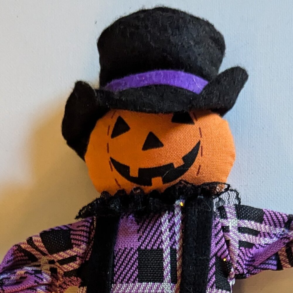 NWT Jack o' Lantern Scarecrow Halloween Decoration Floral Pick Straw Ashland NEW